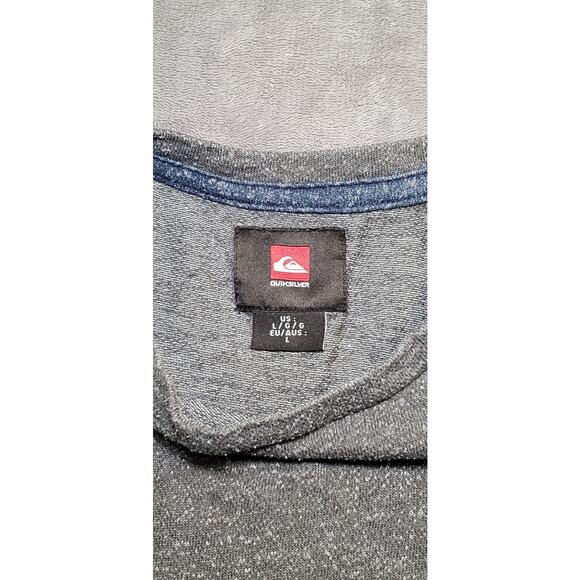 Quicksilver Sz L Men’s Sweatshirt Lindow Gray Crew Neck Long Sleeve Ca17-41 - Picture 5 of 7